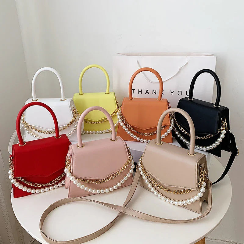 Women's Bag Beaded Chain Crossbody Shoulder Bag