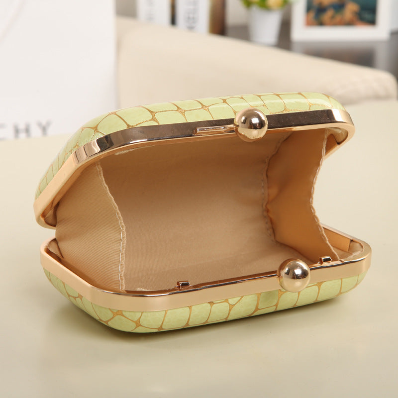 Stone Double Mini Beaded Clip Bag