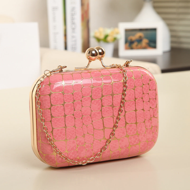 Stone Double Mini Beaded Clip Bag