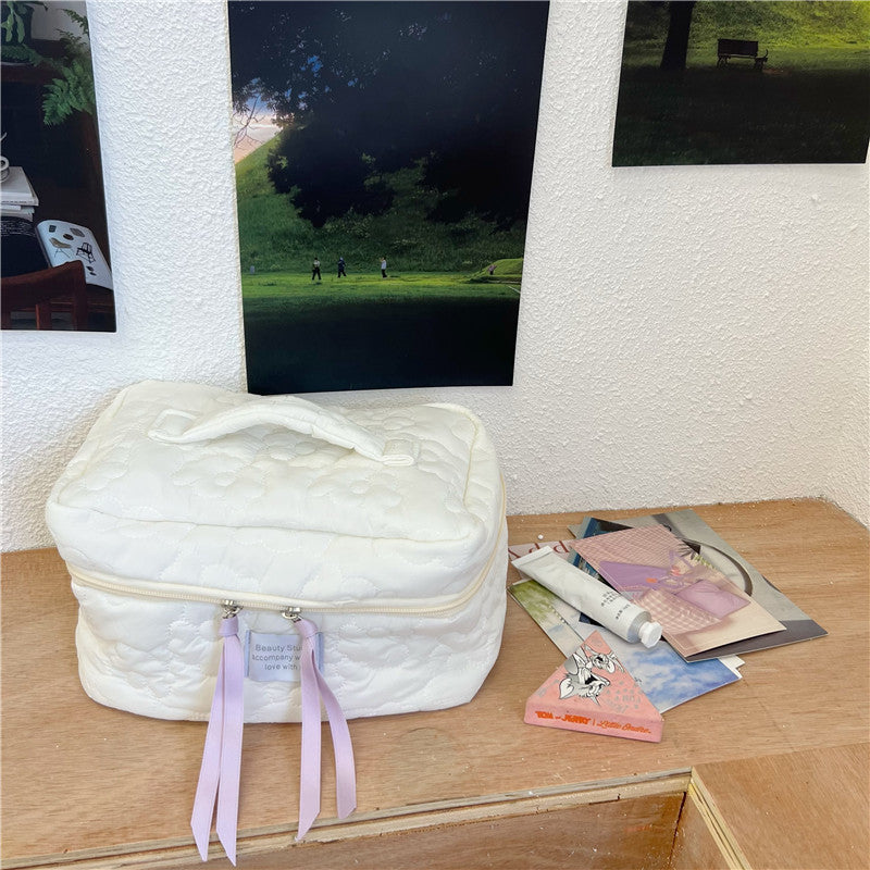 Ins Soft Flower Cosmetic Bag
