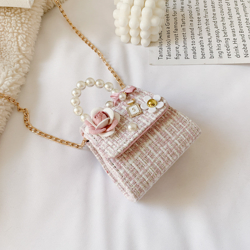 Fashion Small Fragrance Accessories Bag Chain Cute Flower Shoulder Bag