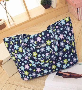 New Style Flower Large-Capacity Beach Flower Cloth Bag Fashion Hot Mom Travel Canvas Flower Bag