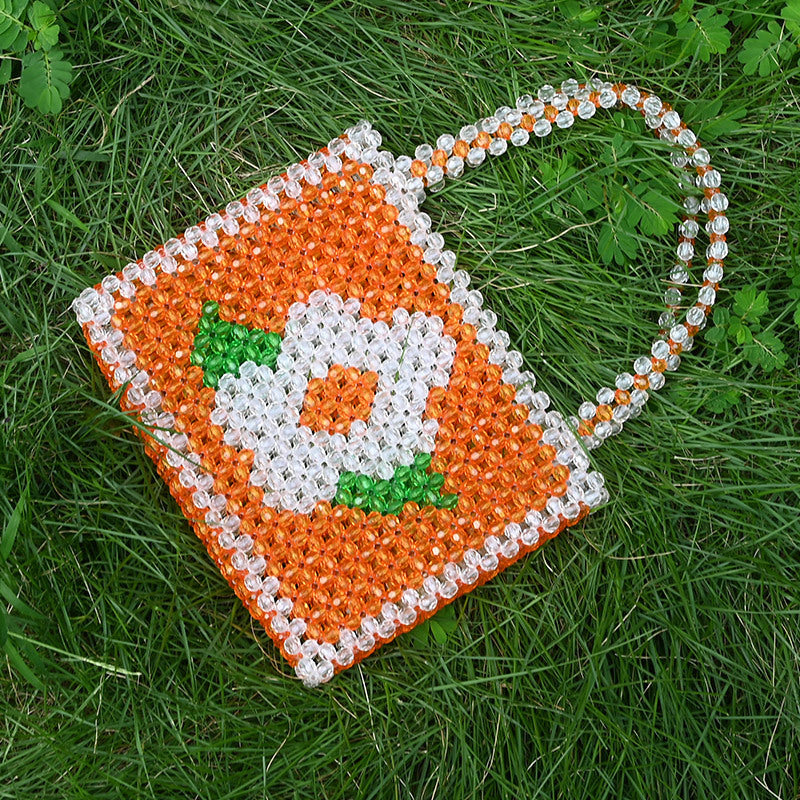 Beaded Material Bag Woven Female Bag Adult Making Creative Loose Bead Jewelry Handbag