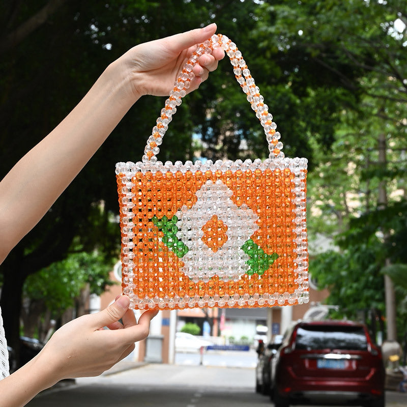 Beaded Material Bag Woven Female Bag Adult Making Creative Loose Bead Jewelry Handbag
