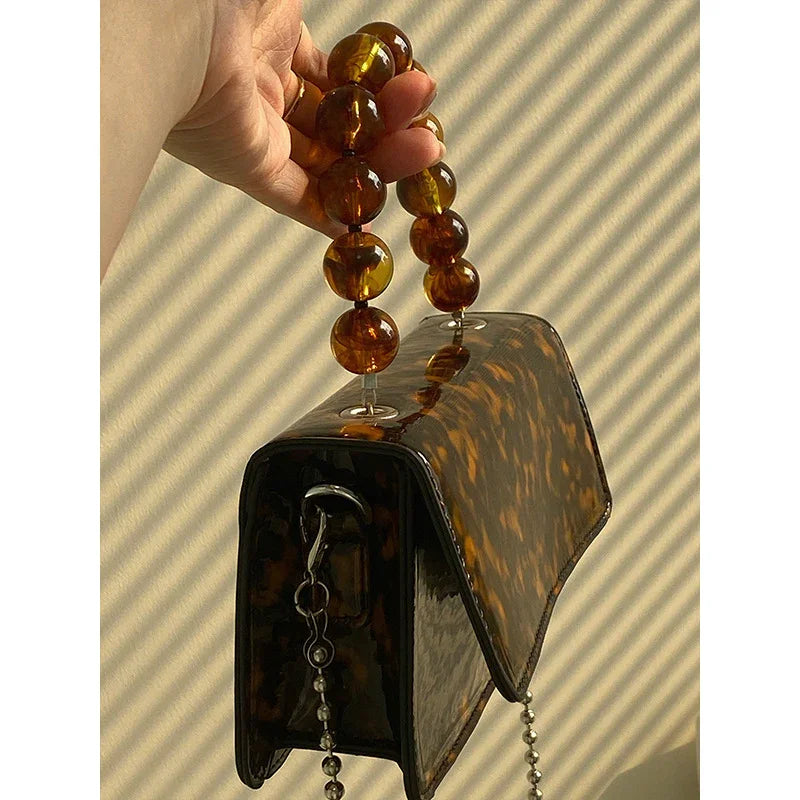Vintage Beaded Chain Crossbody Bag