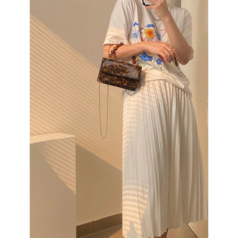Vintage Beaded Chain Crossbody Bag