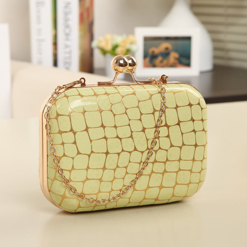 Stone Double Mini Beaded Clip Bag