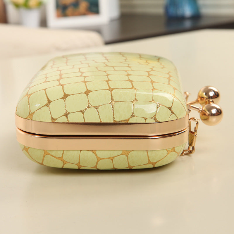 Stone Double Mini Beaded Clip Bag