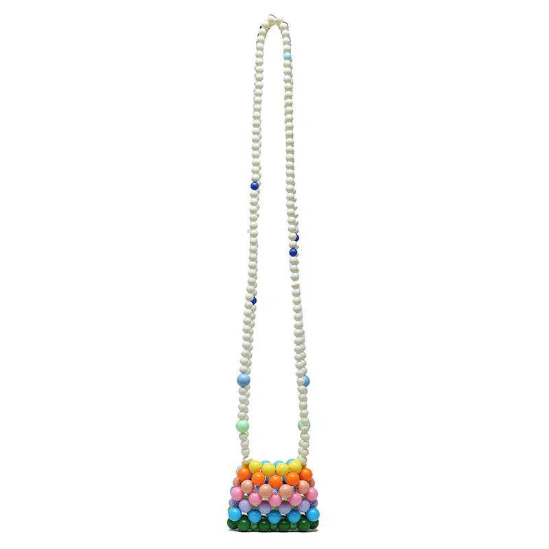 Acrylic Bag Women Retro Mini Color Beaded Bag