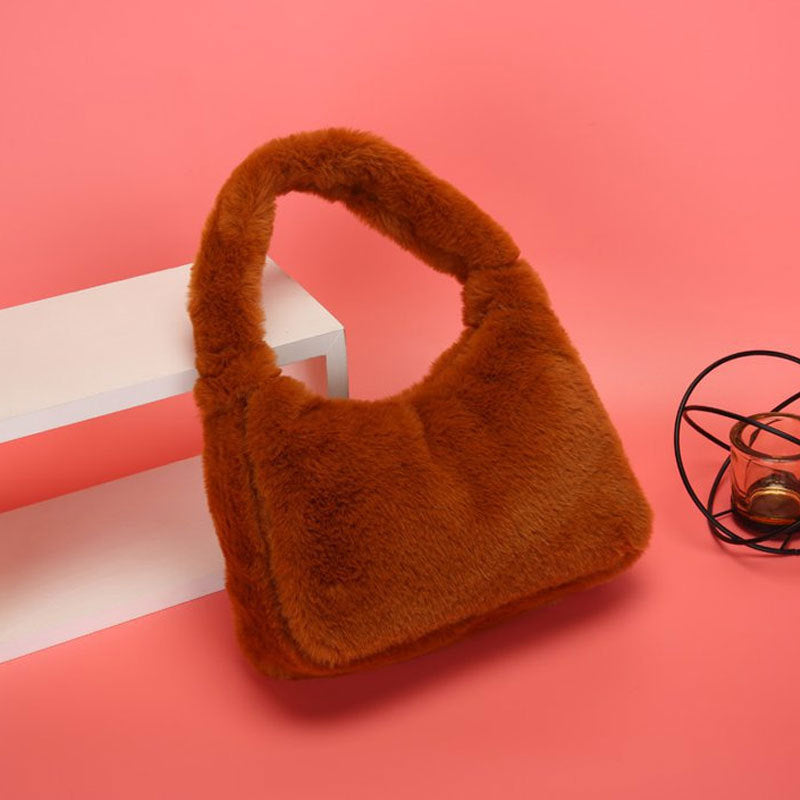 Plush shoulder bag