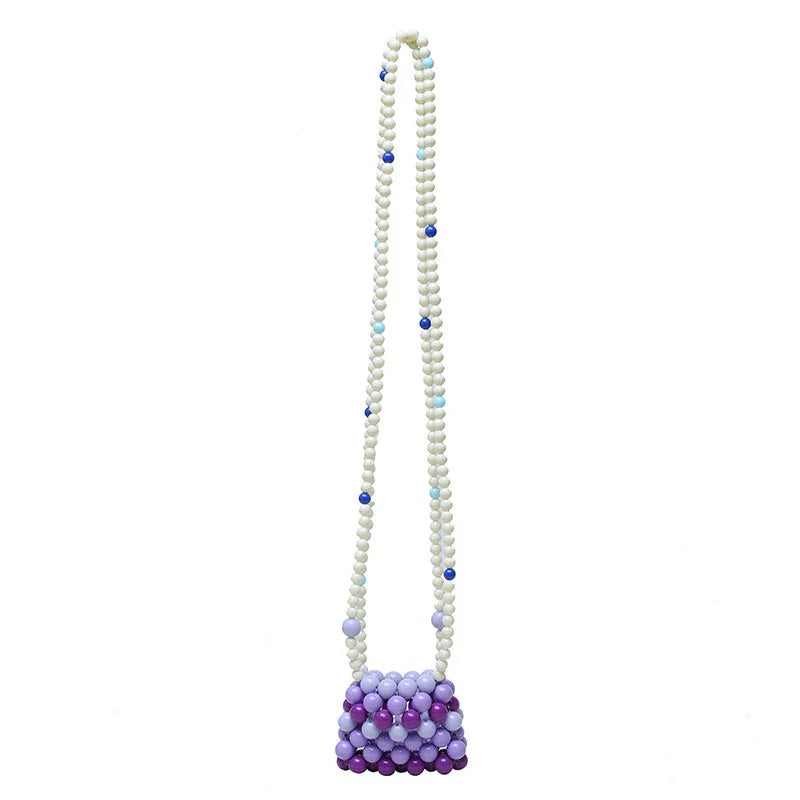 Acrylic Bag Women Retro Mini Color Beaded Bag