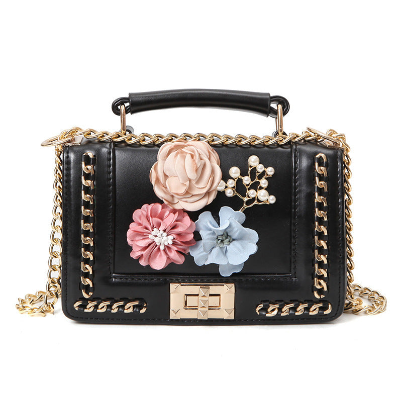 Three Dimensional Flower Bag Single Shoulder Cross Carry Bag