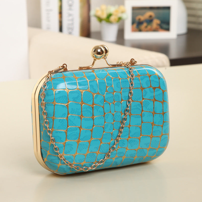 Stone Double Mini Beaded Clip Bag
