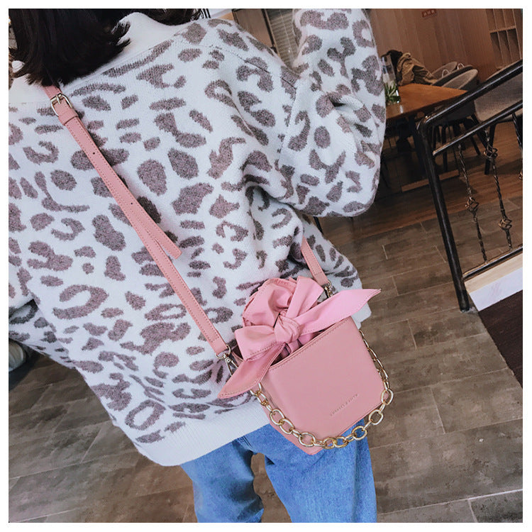 Folded flower square bag