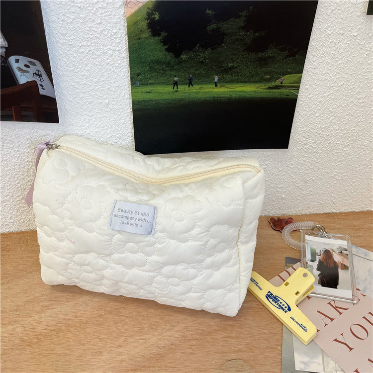 Ins Soft Flower Cosmetic Bag