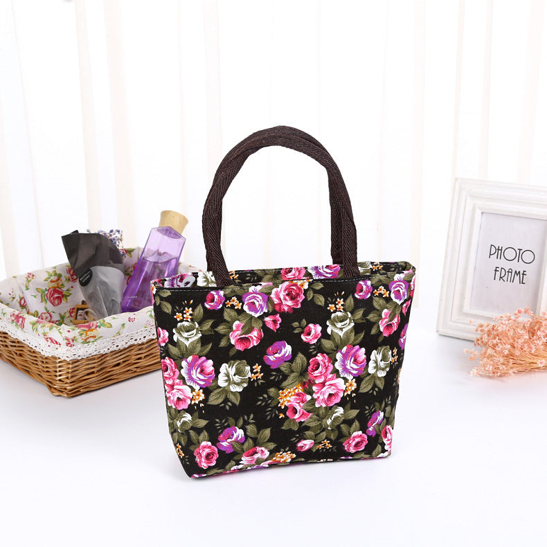 Korean flower hand bag