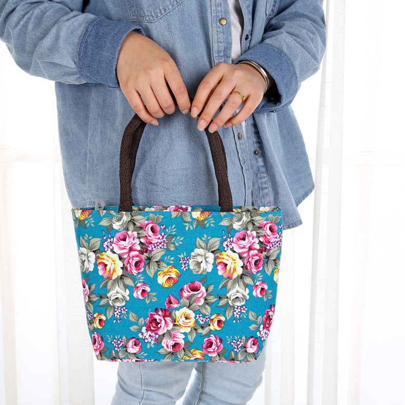 Korean flower hand bag
