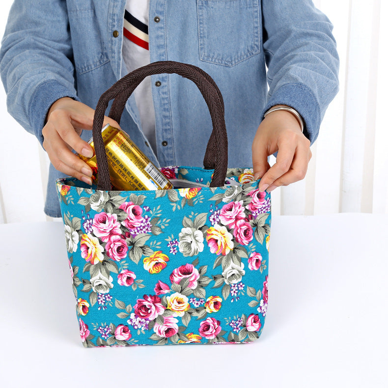 Korean flower hand bag