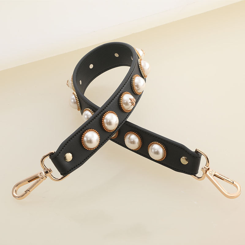 Pearl flower shoulder bag