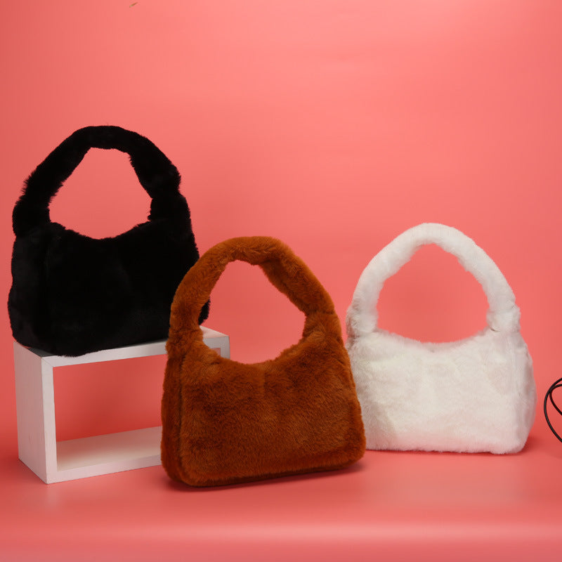 Plush shoulder bag
