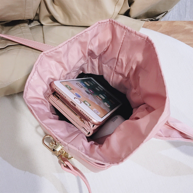 Folded flower square bag