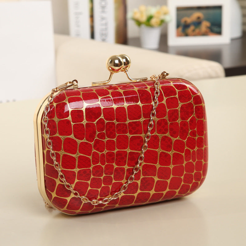 Stone Double Mini Beaded Clip Bag