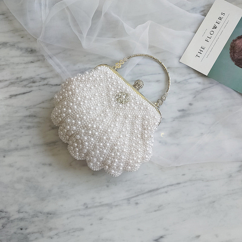 Small Bag Shell Handmade Beaded Diagonal Retro Net Celebrity Girl