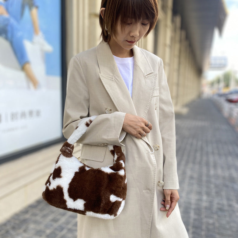 Plush shoulder bag