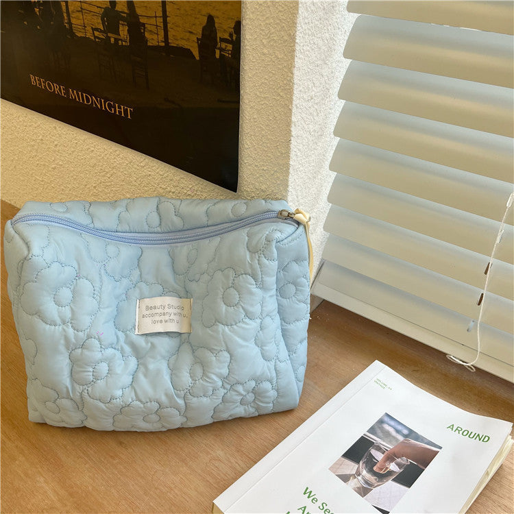 Ins Soft Flower Cosmetic Bag
