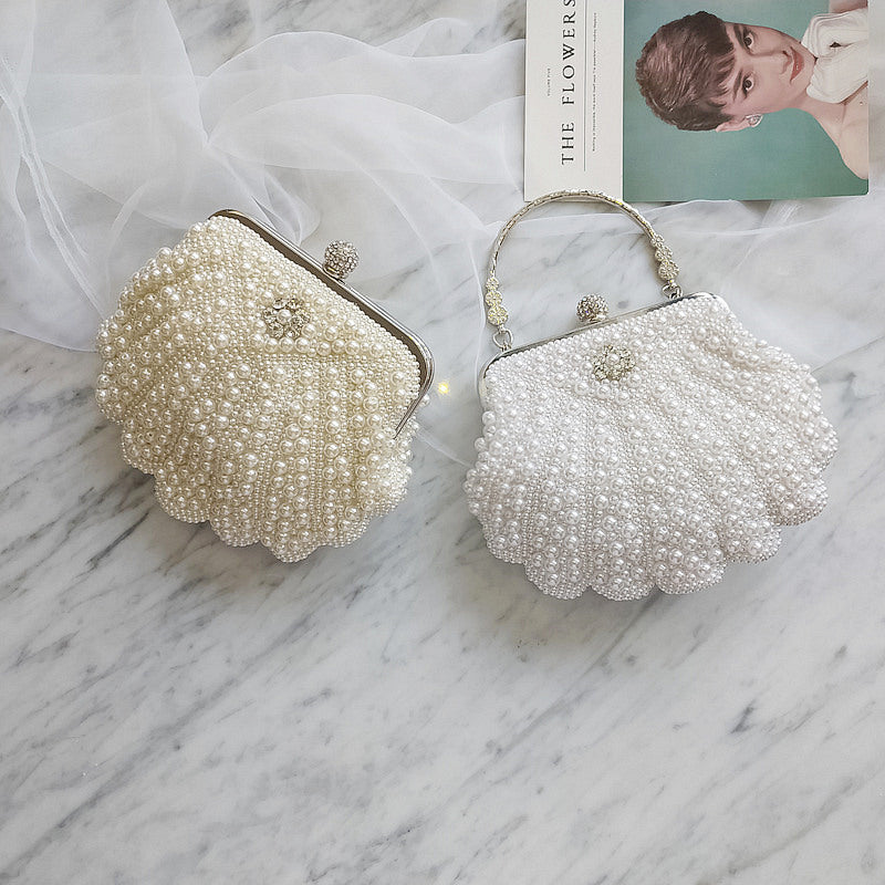 Small Bag Shell Handmade Beaded Diagonal Retro Net Celebrity Girl