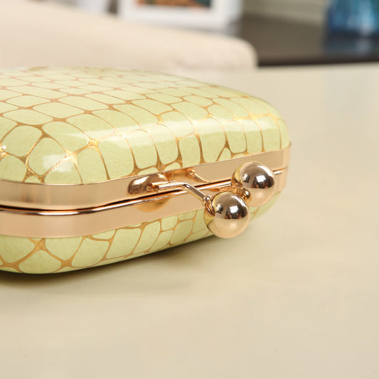 Stone Double Mini Beaded Clip Bag