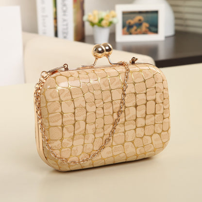 Stone Double Mini Beaded Clip Bag