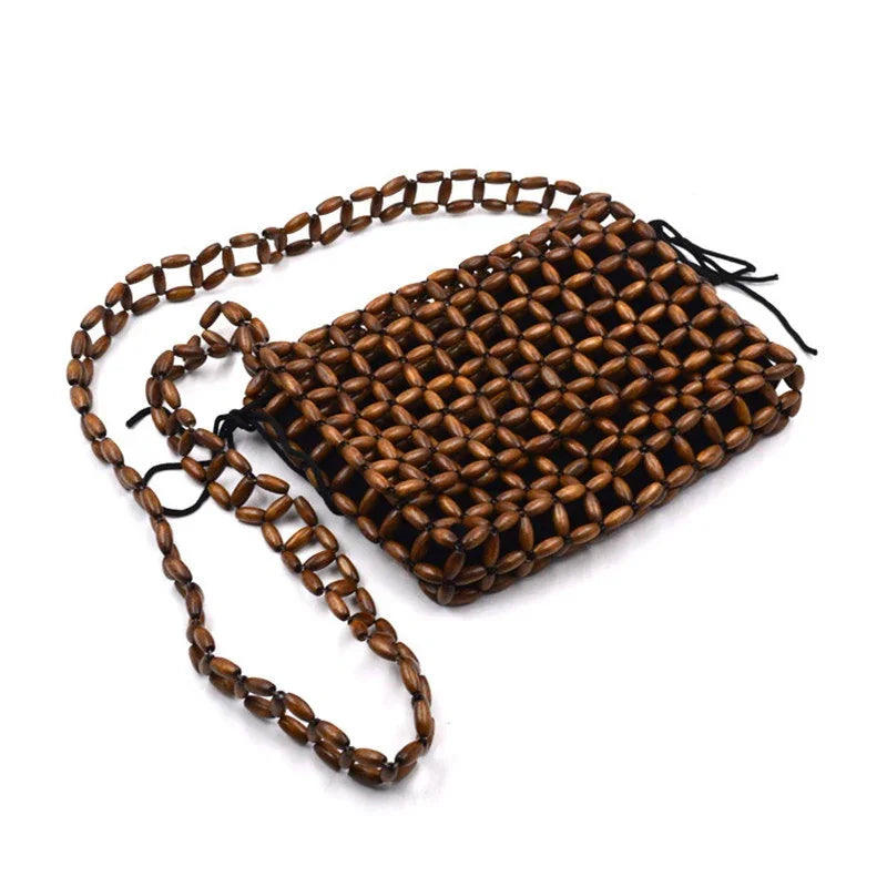 Hollow Beaded Crossbody Bag