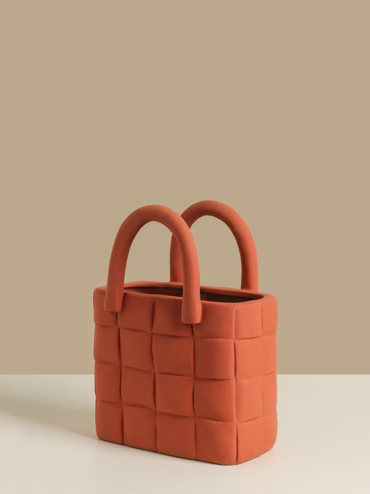 Creative Handbag Bag Vase Morandi Ceramic Flower