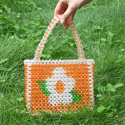 Beaded Material Bag Woven Female Bag Adult Making Creative Loose Bead Jewelry Handbag