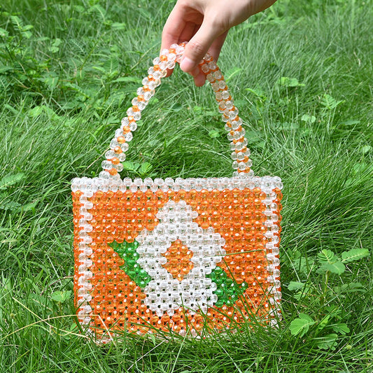 Beaded Material Bag Woven Female Bag Adult Making Creative Loose Bead Jewelry Handbag