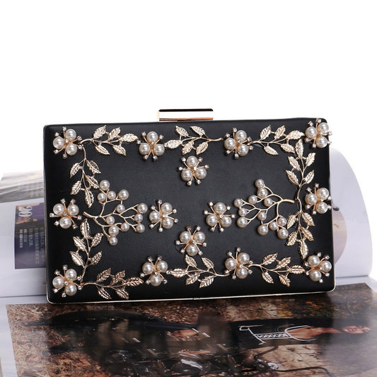 Clutch Bag Evening Bag Female European And American Banquet Bag Flower Evening Bag