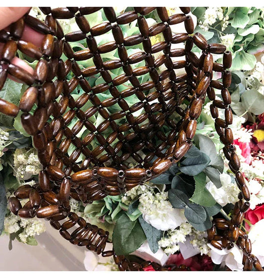Hollow Beaded Crossbody Bag