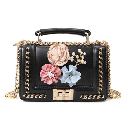 Three Dimensional Flower Bag Single Shoulder Cross Carry Bag