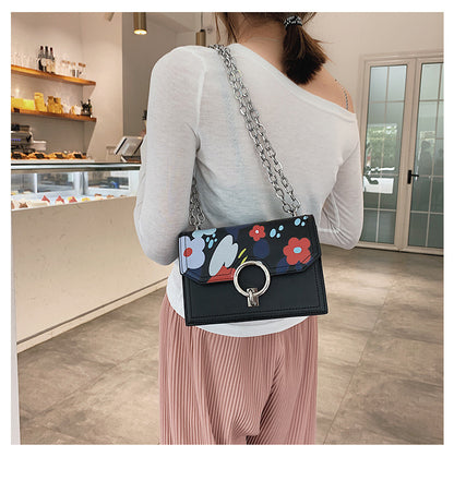 Flower Printing Chain Bag