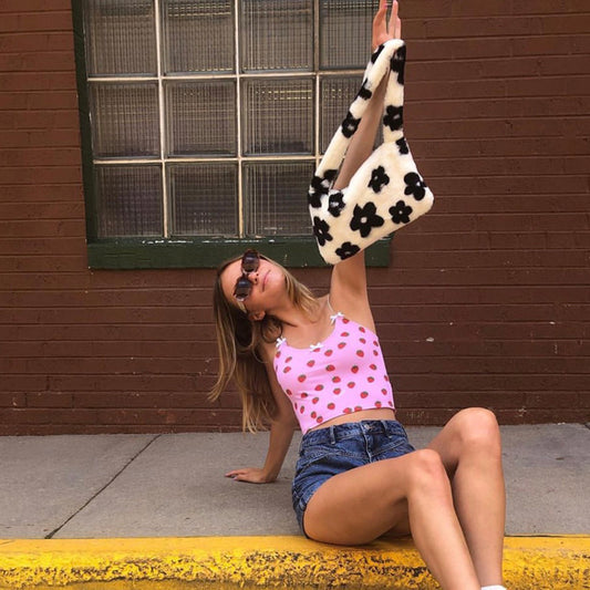 Flower underarm hair bag