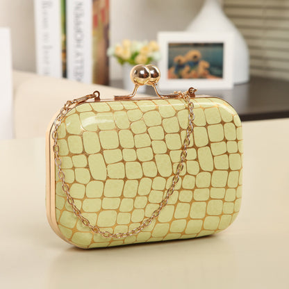Stone Double Mini Beaded Clip Bag
