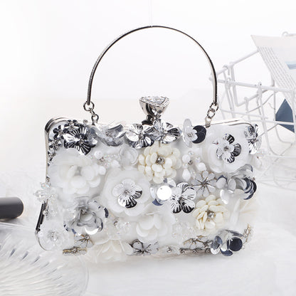 New Handmade Flower Dinner Embroidered Women's Bag