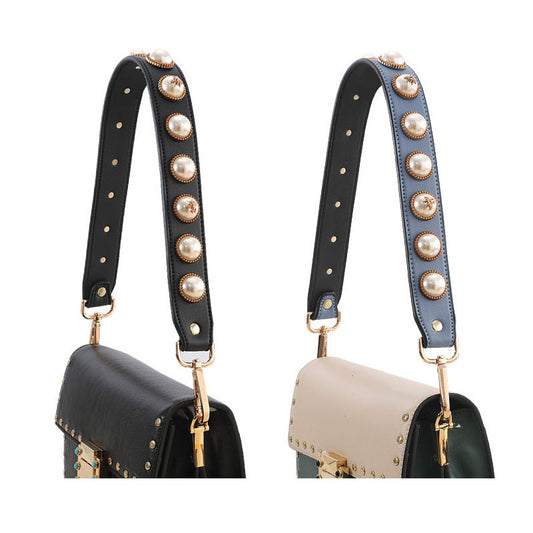 Pearl flower shoulder bag