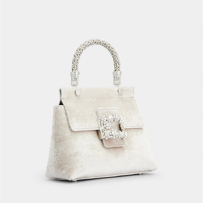 Niche Rhinestone Flower Diamond Tote Bag