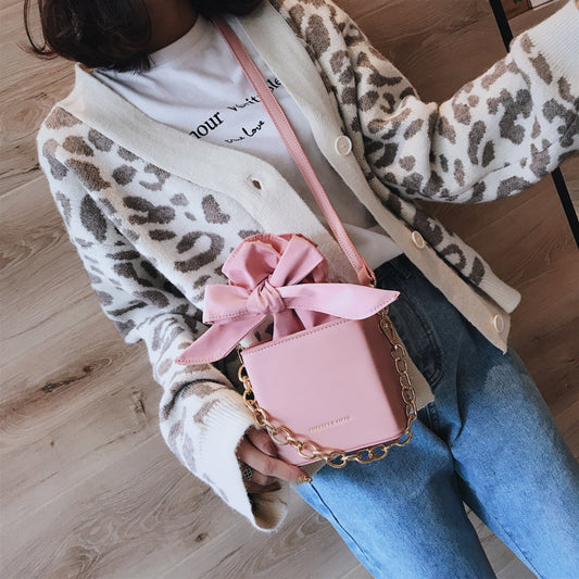Folded flower square bag