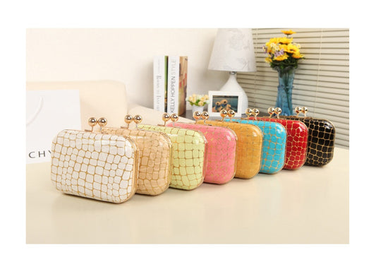 Stone Double Mini Beaded Clip Bag
